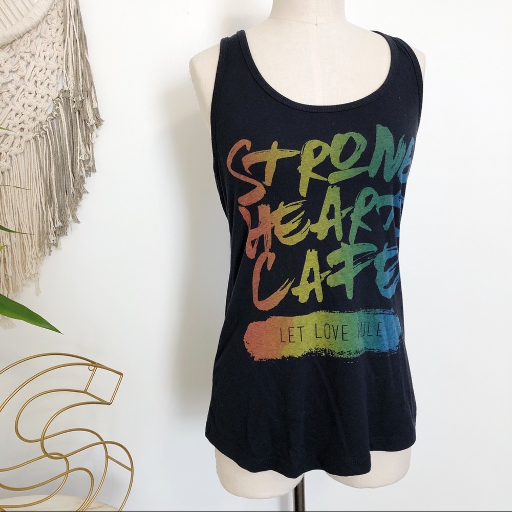Black & Rainbow Racerback Tank